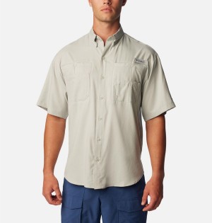 Grey Columbia PFG Tamiami II Short Sleeve Men's Shirt | 51362BMFA