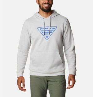 Grey Columbia PFG Triangle II Men's Hoodie | 45927FMCX