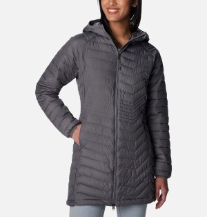 Grey Columbia Powder Lite Mid Women's Puffer Jacket | 68039VFBR