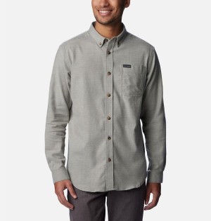 Grey Columbia Rapid Rivers II Long Sleeve Men's Shirt | 98245OIRY