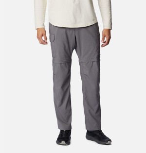 Grey Columbia Silver Ridge Utility Convertible Men's Pants | 51764MVRA