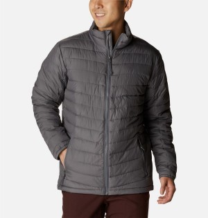 Grey Columbia Slope Edge Insulated Men's Puffer Jacket | 41653GIQZ