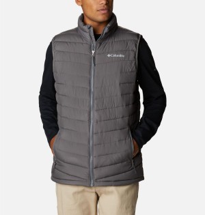 Grey Columbia Slope Edge Men's Vest | 49723GXQR