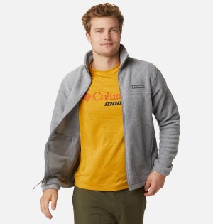 Grey Columbia Steens Mountain 2.0 Full Zip Men's Fleece Jacket | 83592FGKY