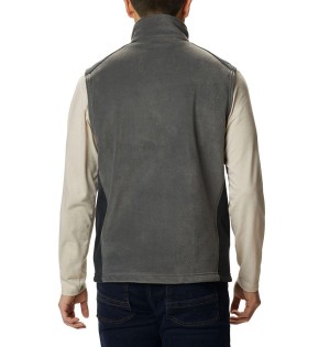 Grey Columbia Steens Mountain Fleece Men's Vest | 31602LZRT