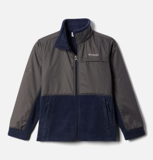 Grey Columbia Steens Mountain Overlay Fleece Kids' Jacket | 09638MOYB