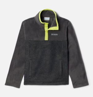 Grey Columbia Steens Mountain Quarter Snap Pull-Over Kids' Fleece | 65472HPKS