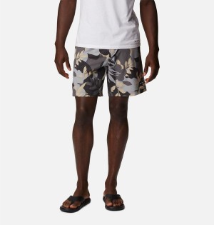 Grey Columbia Summertide Stretch Printed Men's Shorts | 20695ZFYC