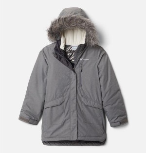 Grey Columbia Suttle Mountain Long Insulated Kids' Jacket | 14038DXBR