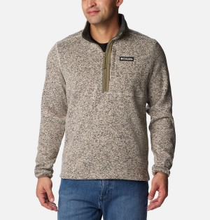 Grey Columbia Sweater Weather Fleece Half Zip Men's Pullover | 81275DZIA