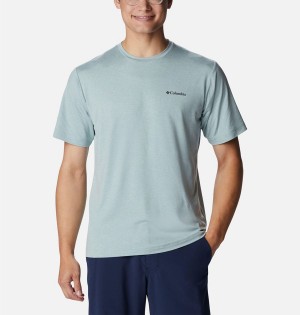 Grey Columbia Tech Trail Graphic Men's T-Shirt | 43981NKEL