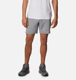 Grey Columbia Tech Trail Knit Men's Shorts | 43965KCEV