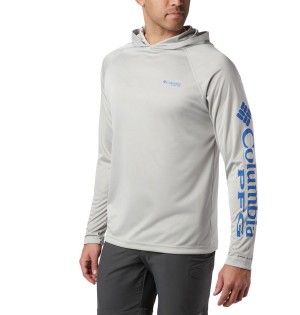 Grey Columbia Terminal Tackle Heather Men's Hoodie | 51623ZSQU