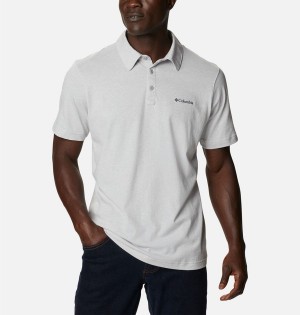 Grey Columbia Thistletown Hills Men's Polo Shirt | 51703PZJF