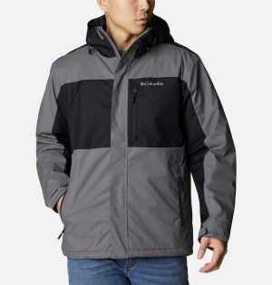 Grey Columbia Tipton Peak II Insulated Men's Rain Jacket | 36085OYAJ