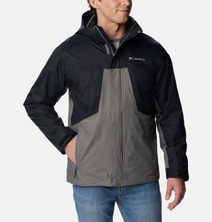 Grey Columbia Tunnel Falls Interchange Men's 3 In 1 Jackets | 60573QWBR