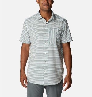 Grey Columbia Twisted Creek III Short Sleeve Men's Shirt | 60841URWQ