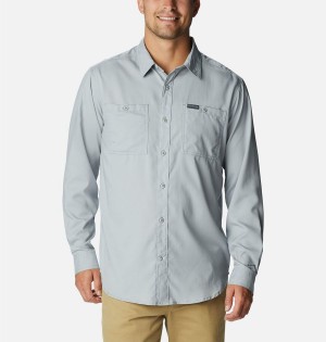 Grey Columbia Utilizer Woven Long Sleeve Men's Shirt | 60298FGJN