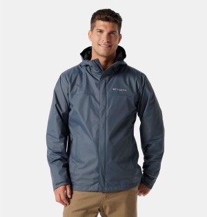 Grey Columbia Watertight II Men's Rain Jacket | 21307ZYQP