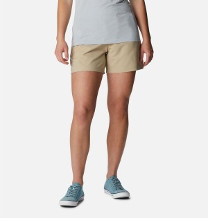 Khaki Columbia Anytime Lite Women's Shorts | 60423GRYV