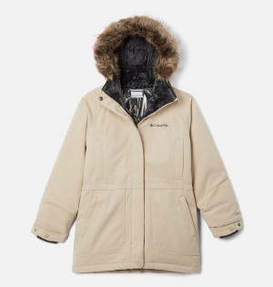 Khaki Columbia Boundary Bay Down Parka Kids' Jacket | 45713ESPY