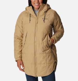 Khaki Columbia Chatfield Hill Novelty Women's Coats | 21036JFQY