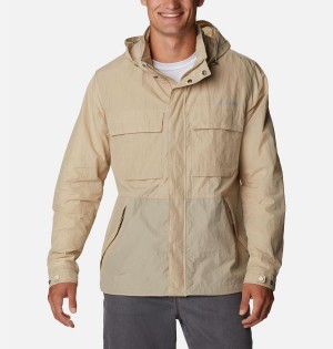 Khaki Columbia Coho River Jacket Men's Windbreaker | 32974BSFW