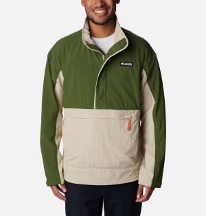 Khaki Columbia Deschutes Valley Wind Shell Jacket Men's Windbreaker | 24839ULOM