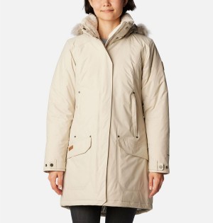 Khaki Columbia Icelandite TurboDown Women's Coats | 06134EQAF