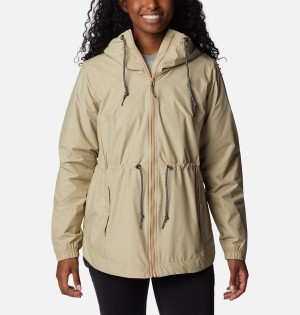 Khaki Columbia Lillian Ridge Shell Women's Rain Jacket | 24370FQNS