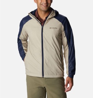 Khaki Columbia Loop Trail Men's Windbreaker | 01692NTAW