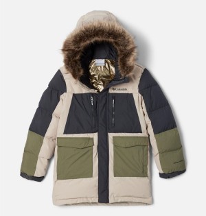 Khaki Columbia Marquam Peak Fusion Insulated Parka Kids' Jacket | 91235GVPN