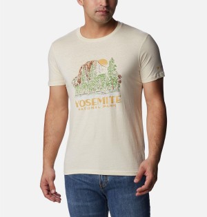 Khaki Columbia NP Capitan Yosemite Graphic Men's T-Shirt | 81604XIKO