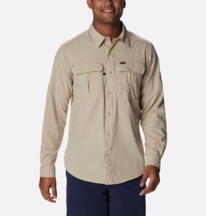 Khaki Columbia Newton Ridge II Long Sleeve Men's Shirt | 51860AXOL