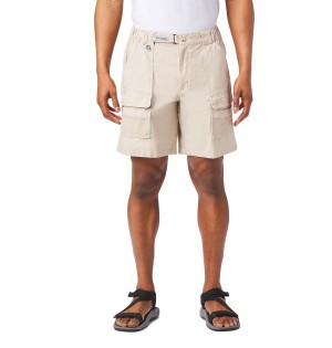 Khaki Columbia PFG Half Moon III Men's Shorts | 10263YTWM