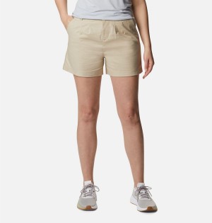 Khaki Columbia PFG Sun Drifter Chino Women's Shorts | 03584APGI