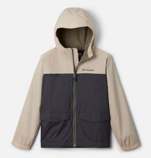 Khaki Columbia Rain-Zilla Kids' Jacket | 53680BAFH