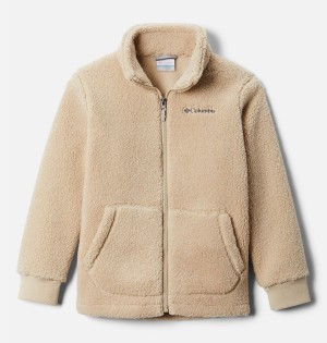 Khaki Columbia Rugged Ridge II Full Zip Sherpa Kids' Jacket | 42936PWSF