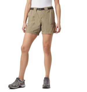 Khaki Columbia Sandy River Cargo Women's Shorts | 98264WQFC