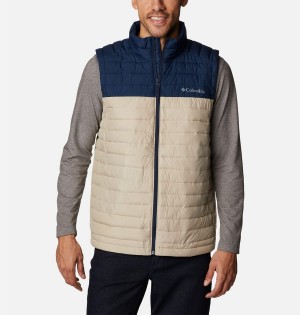 Khaki Columbia Silver Falls Men's Vest | 18473VKIO