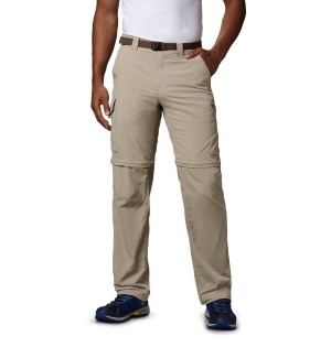 Khaki Columbia Silver Ridge Convertible Men's Pants | 83165HJTQ