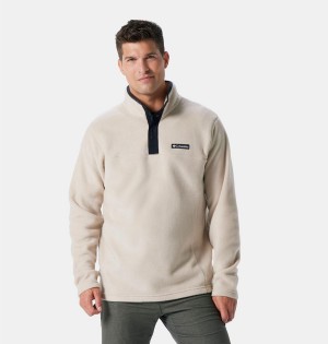 Khaki Columbia Steens Mountain Half Snap Fleece Men's Pullover | 72931OYXD