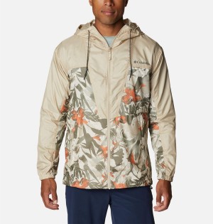 Khaki Columbia Trail Traveler Men's Windbreaker | 91056SIEO