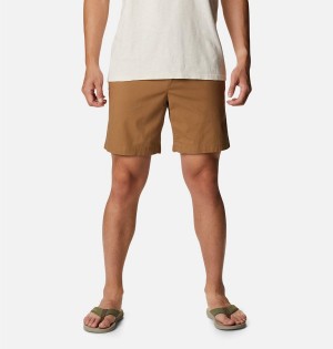 Khaki Columbia Wallowa Belted Men's Shorts | 65127KENB