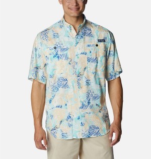 Multicolor Columbia PFG Super Tamiami Short Sleeve Men's Shirt | 90328JOZX