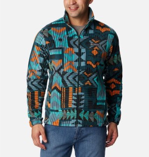 Multicolor Columbia Steens Mountain Printed Men's Fleece Jacket | 25613EFSN