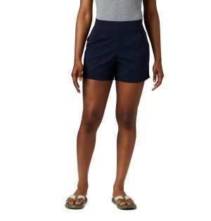 Navy Columbia Anytime Casual Women's Shorts | 97182OTQL