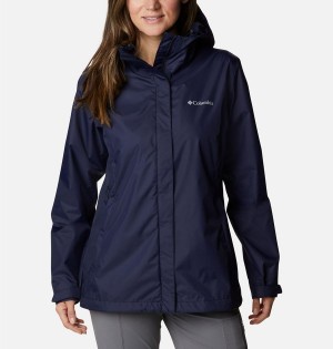 Navy Columbia Arcadia II Women's Rain Jacket | 76804ODIJ