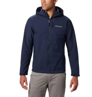 Navy Columbia Ascender Hooded Men's Softshell Jackets | 59438KAYM