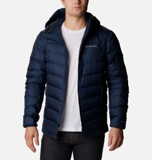 Navy Columbia Autumn Park Hooded Insulated Men's Puffer Jacket | 26059OAUD